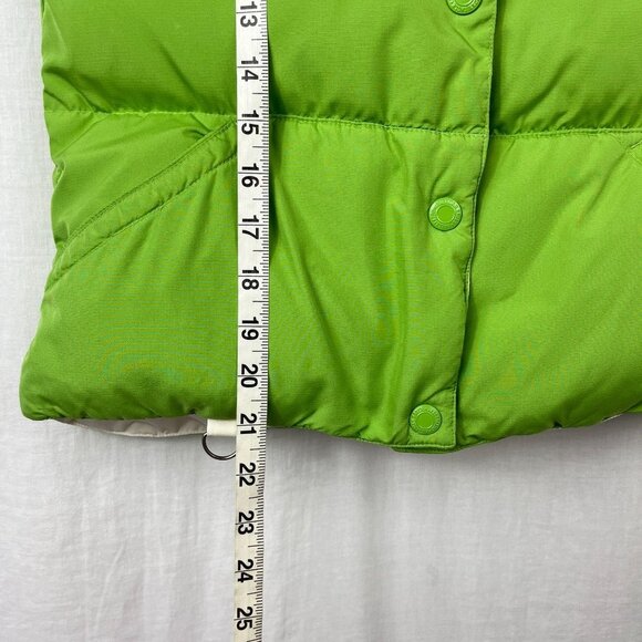 American Eagle Down Fill Reversible Puffer Vest Women S Y2K Kelly Green Rave AEO - Picture 12 of 16